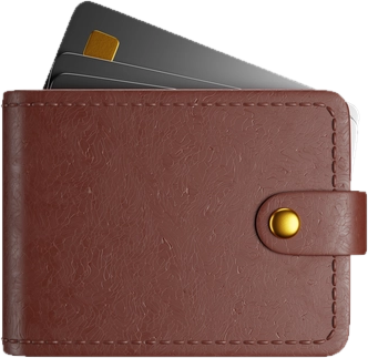 Wallet with coins