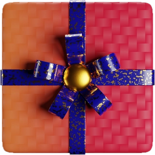 Gift box with gold coins